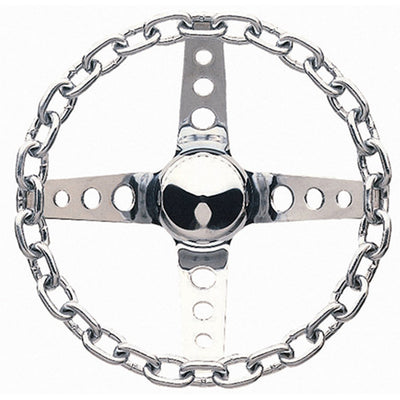 CHROME CHAIN STEER WHEEL 11"