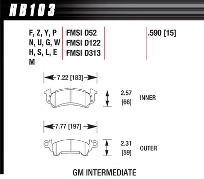 Brake Pads - HB103G590