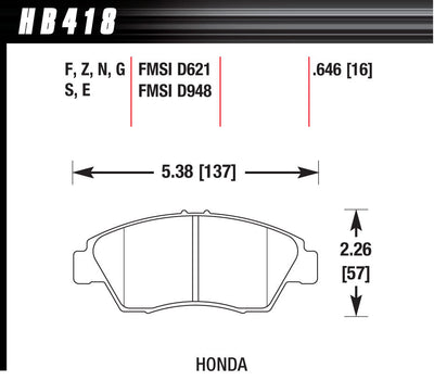 Hp Plus Brake Pads - HB418N646
