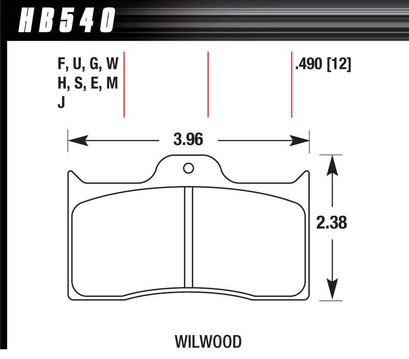 HAWK DTC-60 BRAKE PADS WILWOOD