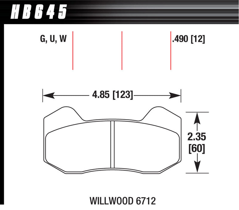 Brake Pads - HB645W490