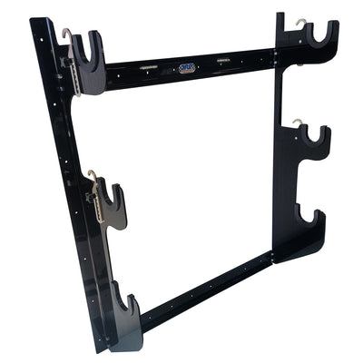 Axle Rack Wall Mount 1 Rear and 2 Fronts Blk - HRP6776BLK