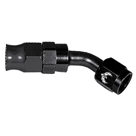 Reusable PTFE Hose End -08 x 45° Steel Black - PHJ08458