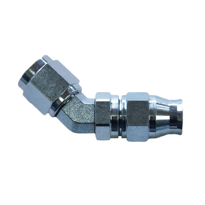 Reusable PTFE Hose End -06 x 45° Forged Steel - PHJ064517
