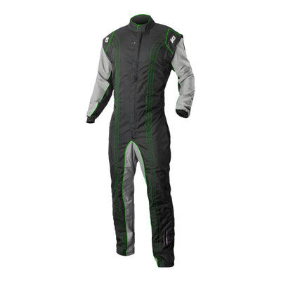 Suit Karting GK2 Adult Small Black/Green - 10GK2VS
