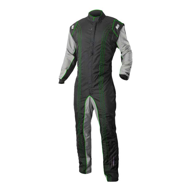 Suit Karting GK2 Adult Small Black/Green - 10GK2VS