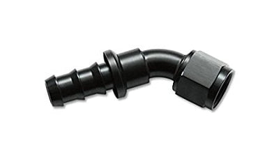 Push-On 45 Degree Hose End Elbow Fitting; Size: -4AN - VIB22404
