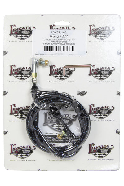 VS KICKDOWN CABLE BLK W/ BLUE