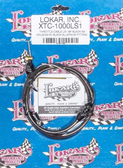 THROTTLE CABLE 36 IN. BLACK SS