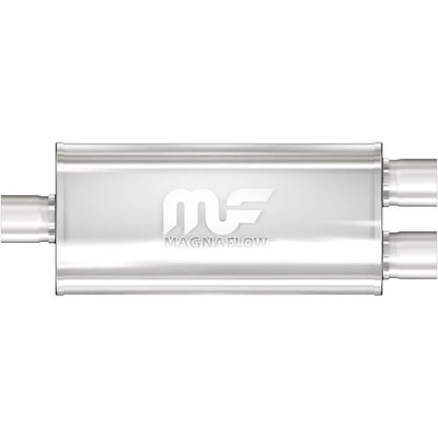 Stainless Muffler 2.5in Inlet/Dual 2.5in Out - 12158