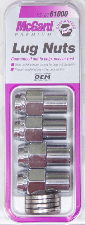 Lug Nut 1/2 Std Shank (4) - 61000