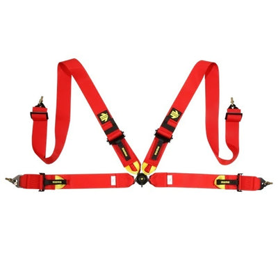 Corsa Harness 4 Point 3x3 Red Clip in Cam