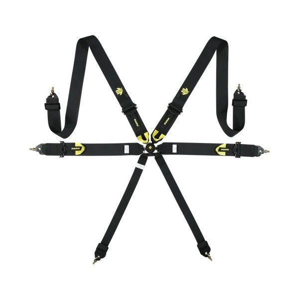 Corsa Harness 6 Point 3x3x2 Black Clip in Cam