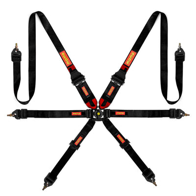 Corsa Harness 6 Point 3x3x2 Black Clip in Cam