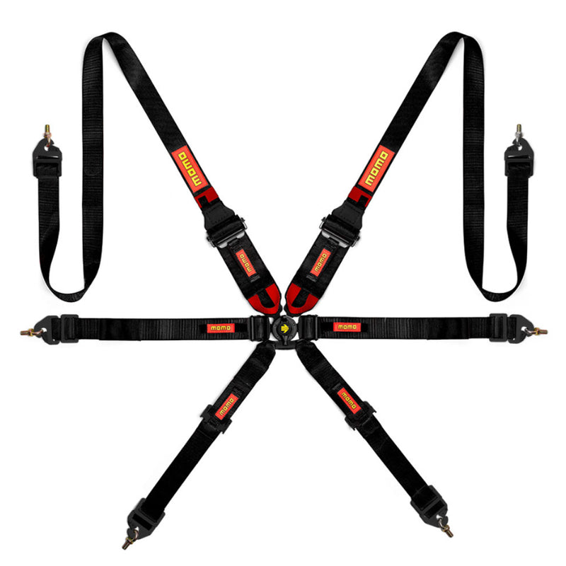 Corsa Harness 6 Point 3x3x2 Black Clip in Cam