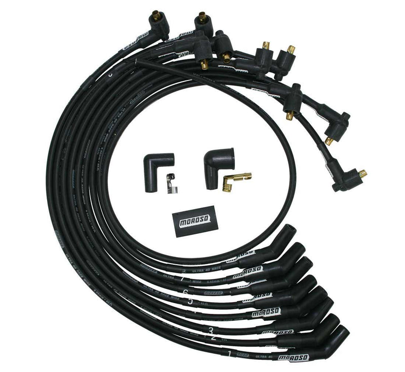 Ultra 40 Plug Wire Set SBF 302 Un-Sleeved Blk