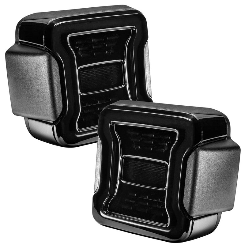 18- Jeep Wrangler JL LED Tail Lights Black - 5852504