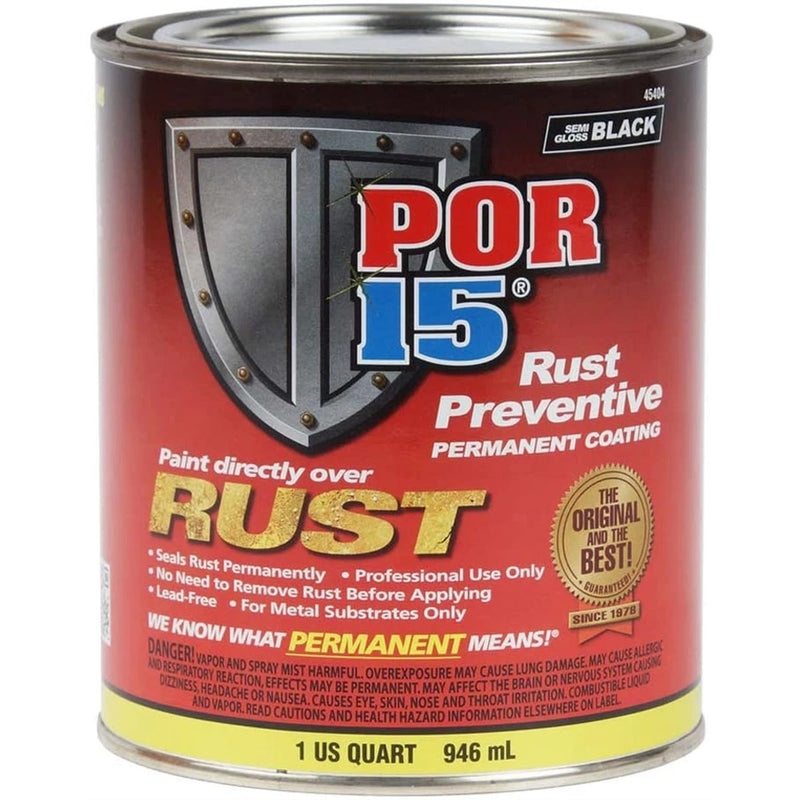 POR-15 Paint Quart Semi Gloss Black - 45404