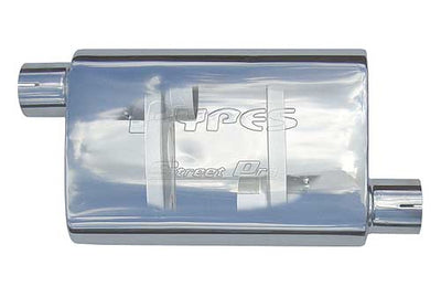 MUFFLER SS 2.5IN OFFSET INLET