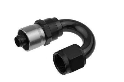 10AN 180 Deg Crimp Hose End Black - 7180102
