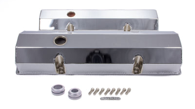 SBC Alum Fabricated Tall V/C Chrome - R6145C
