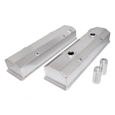 Fabricated SB Chevy Circ le Track Valve Covers Pr - R6240