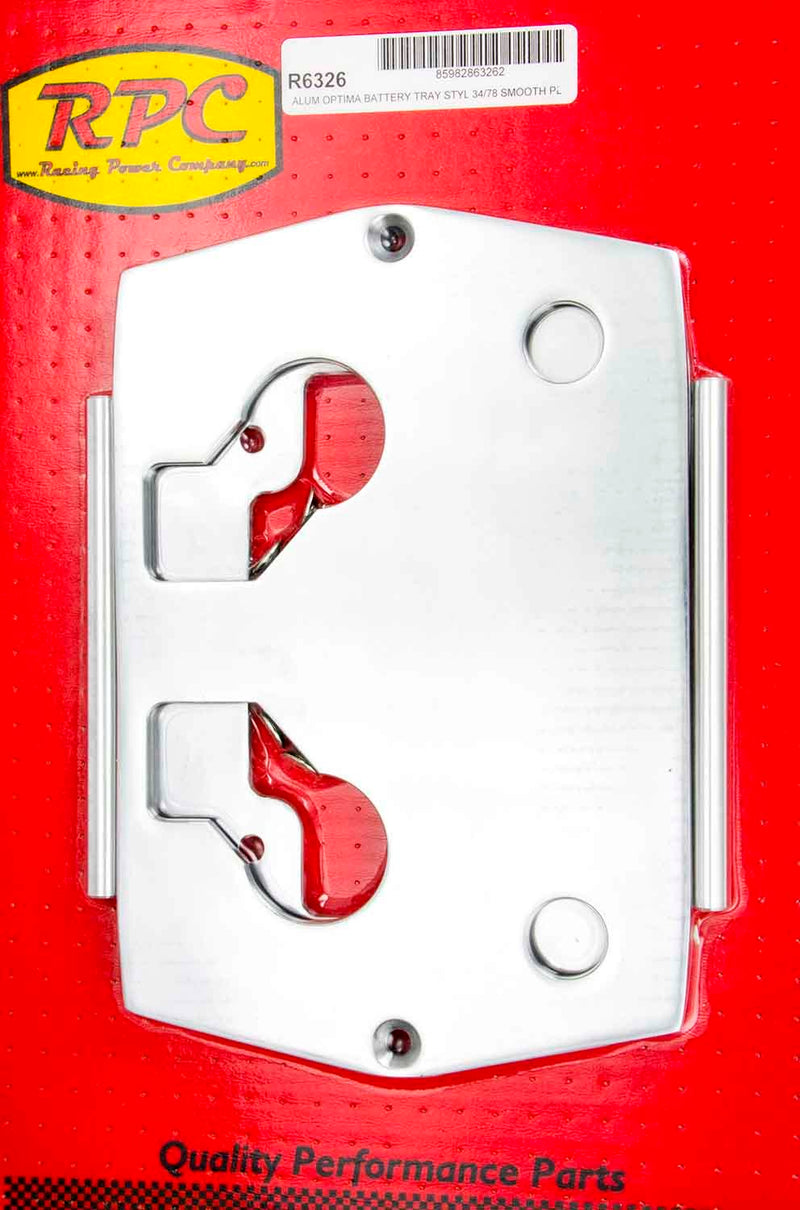 Optima Alum Smooth Battery Tray Polished - R6326