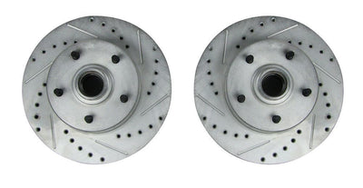 Front Rotor Drilled & S lotted Zinc Washed Pr.