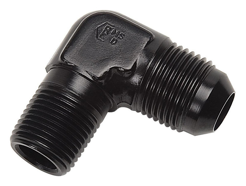 6AN 90Deg to 1/8NPT Black