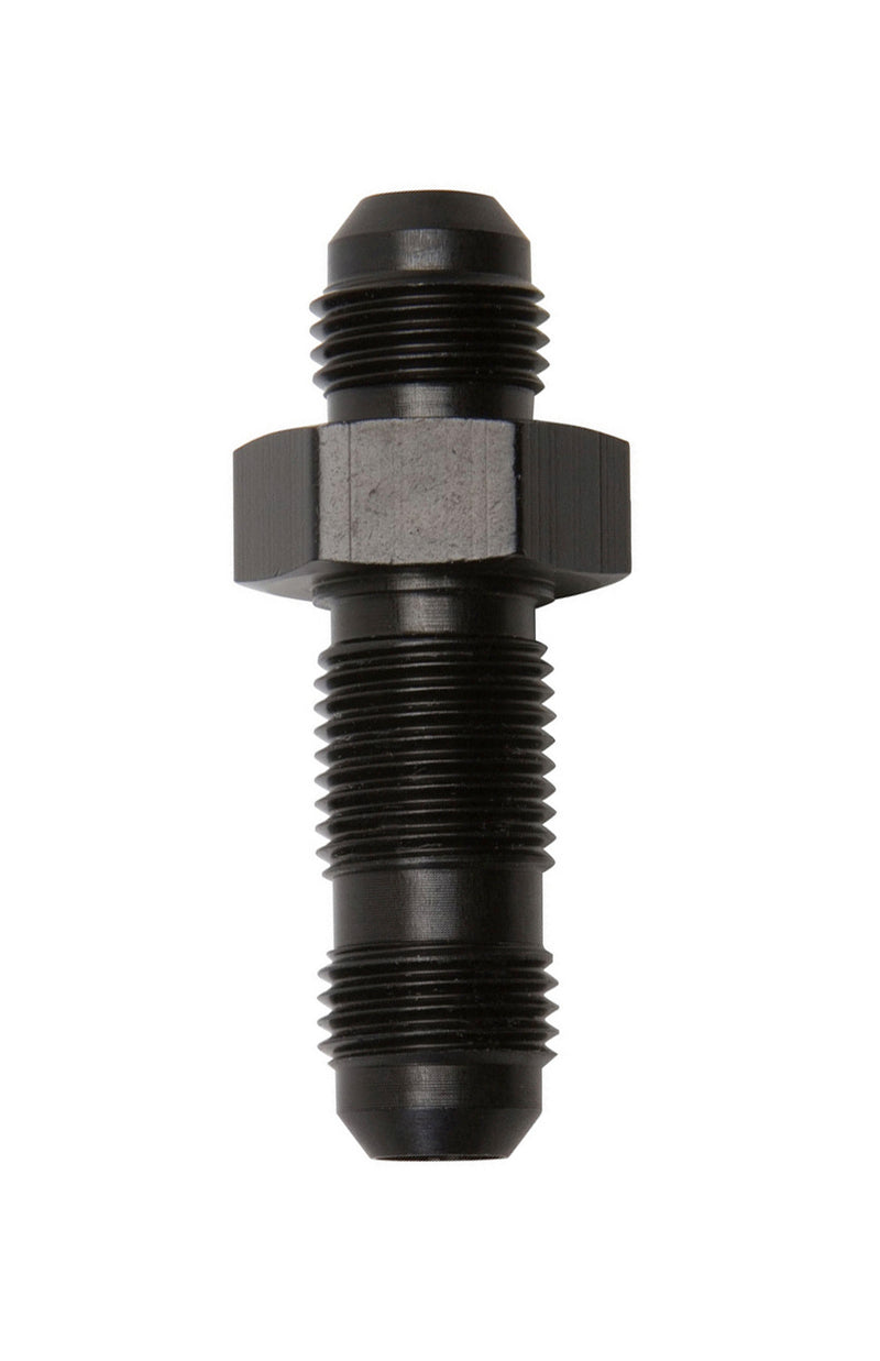 8AN Str Bulkhead Black