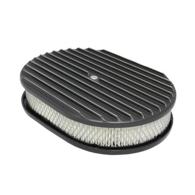 Air Cleaner Kit 12in X 2in Oval Full Finned Top