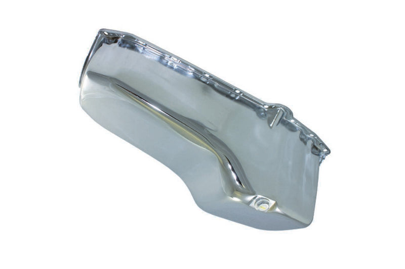 55-79 SBC Steel Stock Oil Pan Chrome - 7442