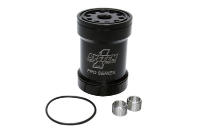 Billet Oil Filter w/Blt Cap 45 Micron - Black - 209561BPS