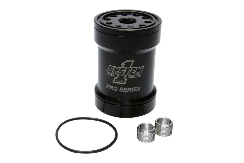 Billet Oil Filter w/Blt Cap 45 Micron - Black - 209561BPS