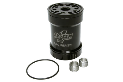 Billet Oil Filter w/Blt Cap 75 Micron - Black - 209571BPS