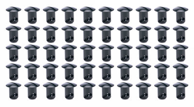 Oval Head Buttons .450 Long Black 50 Pack