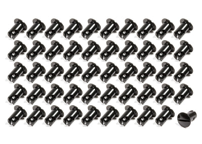 Oval Head Button Alum Black .500 Long 50 Pack - CH440150BLK