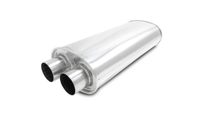 MUFFLER OVAL SS 2.5IN DUAL