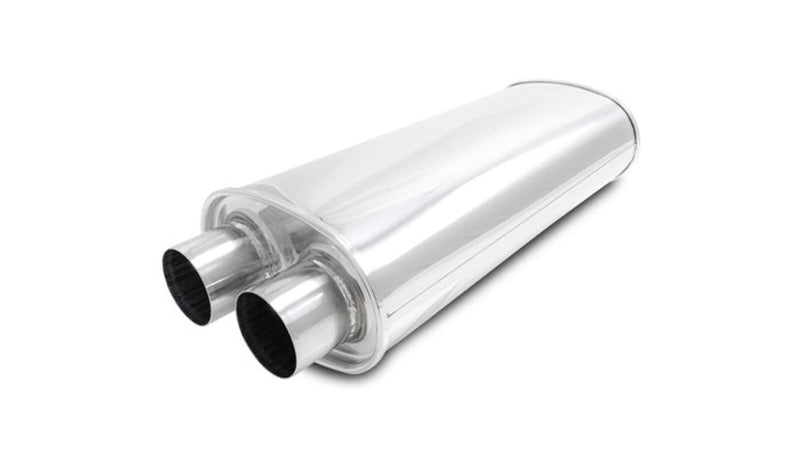 MUFFLER OVAL SS 2.5IN DUAL