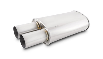 Muffler Oval Stainless Dual Outlet - 1095