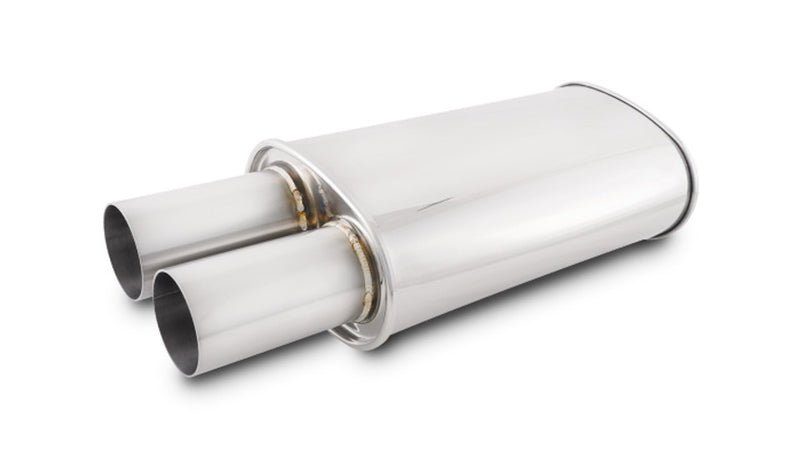 Muffler Oval Stainless Dual Outlet - 1095
