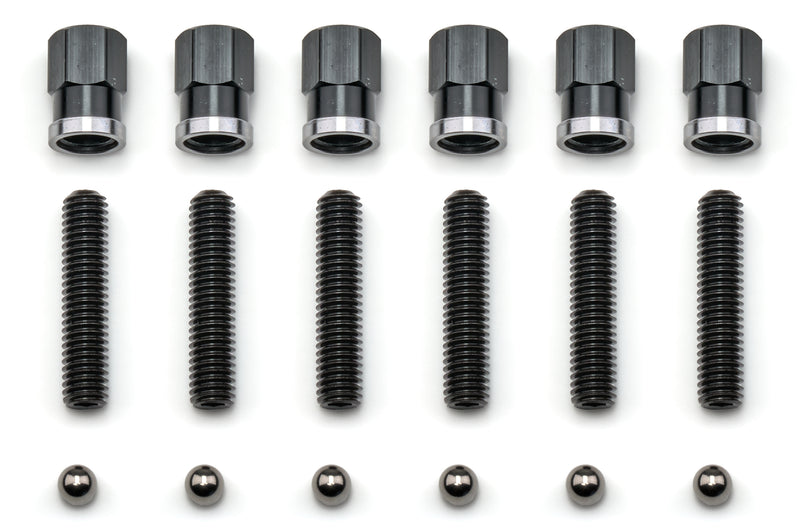 Gear Cover Kit High Nut Alum Short Blk 6-Bolt