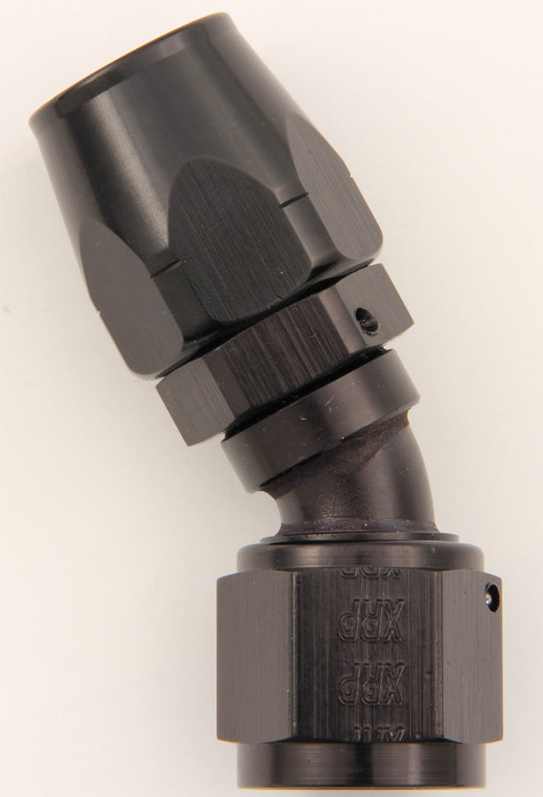 #16 30 Deg Dbl Swivel Hose End Black - 203016BB
