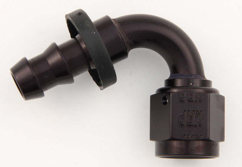 #12 120 Deg Push-On Hose End Black - 231212BB