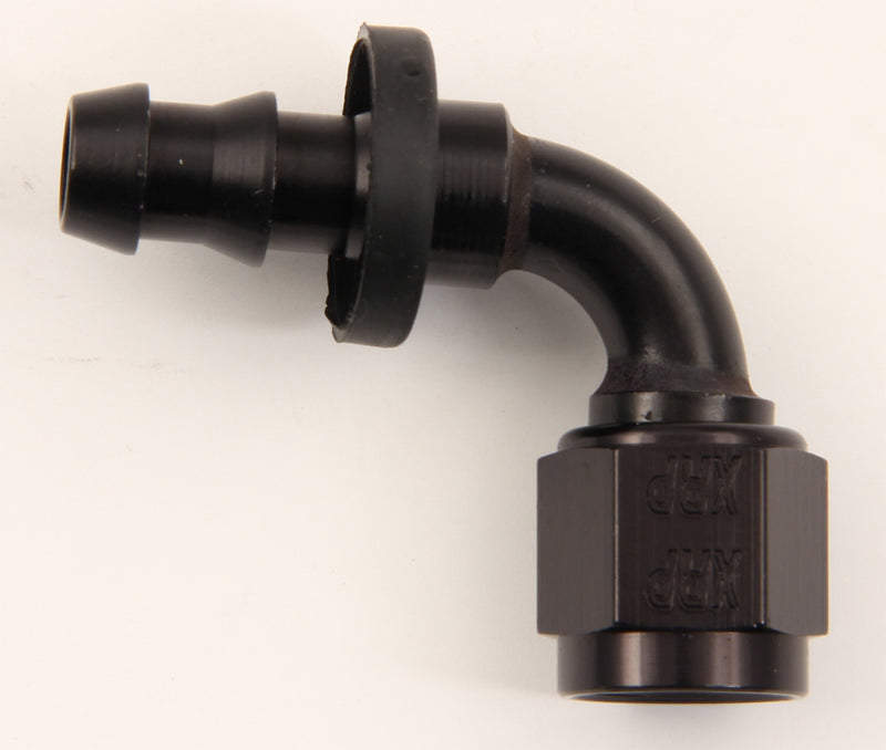 #8 90 Deg Push-On Hose End Black - 239008BB
