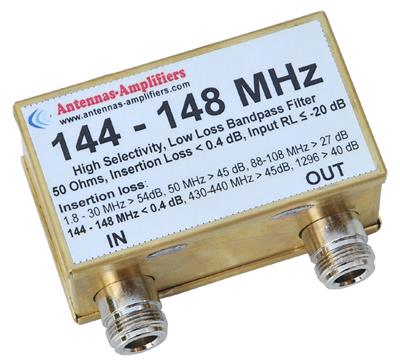 Antennas-Amplifiers 6250 2-meter Receive Band Pass Filters