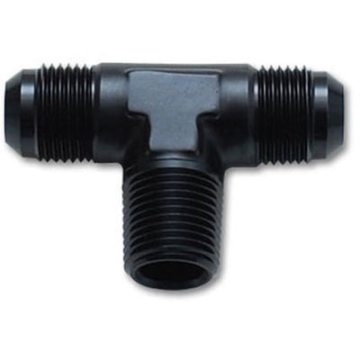 Male Flare to Pipe Tee Adapter Fitting; Size: -6AN x 1/4" NPT - VIB10462