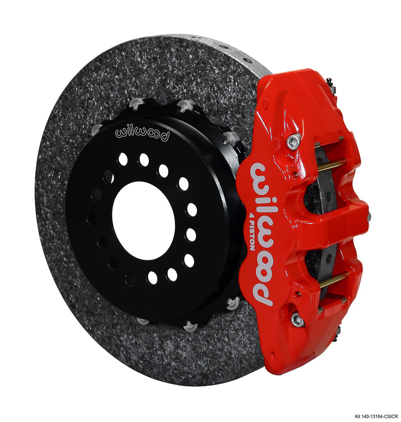 AERO4 Dynamic Rear P-Brk Kit,14.00" C/SiC,Red - 14013164CSICR