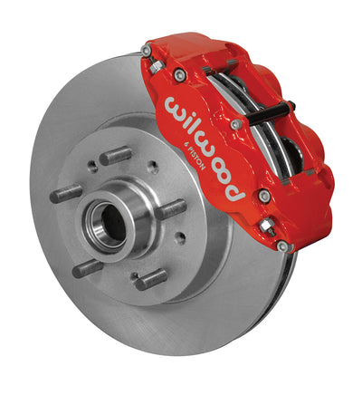 FNSL6R Front Kit,11.86" 1 PC Rotor&Hub, Red - 14014474R