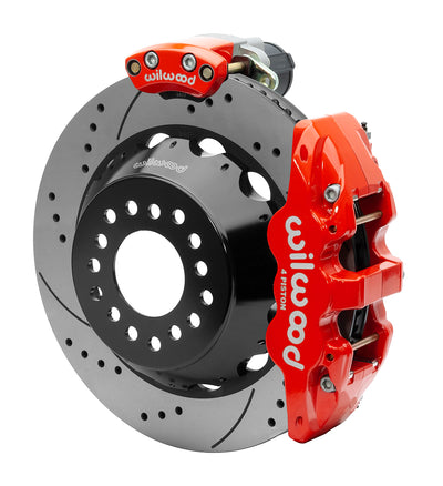 AERO4 Rear EPB Kit,14.00", Drilled, Red - 14015846DR